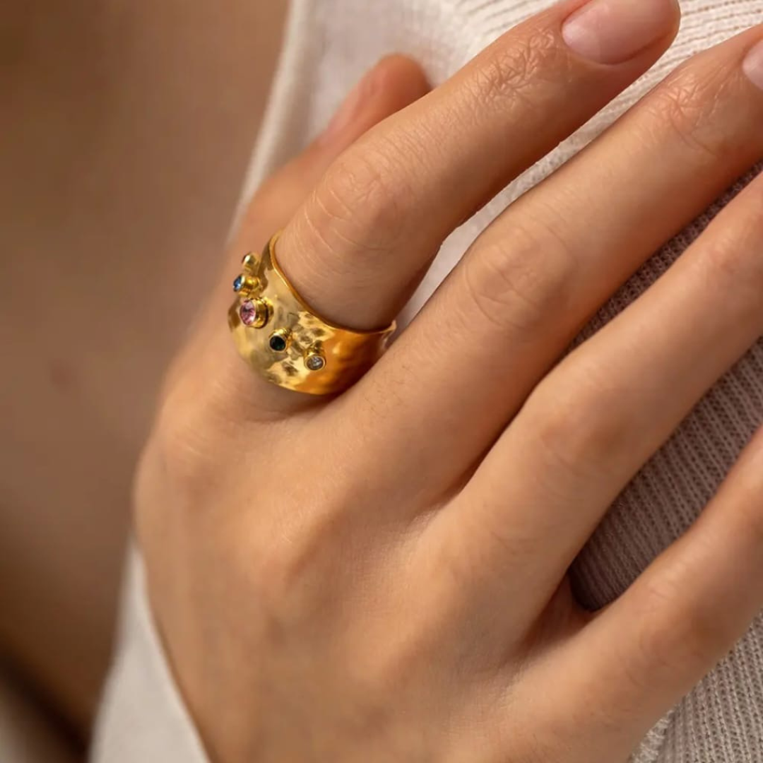 Untitled design (6) The Rang Gold Band Ring - Image 1